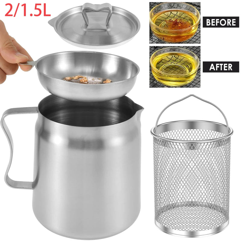Stainless Steel Oil Strainer Pot